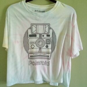 Womans L Polaroid Soft Tiedye Tee Lightweight Fun Summery Relaxed Fit